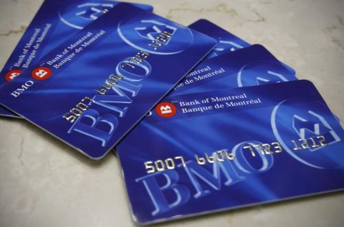 John Woods / Winnipeg Free Press / February 8, 2008- 080208  - Some Bank of Montreal bank cards Friday, February 8, 2008.  The cards will be phased out in the near future.