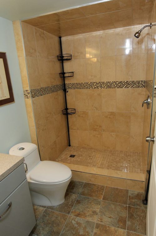 USED HOMES - 50 Sterling Avenue in St. Vital. Basement bathroom has custom tiles.BORIS MINKEVICH / WINNIPEG FREE PRESS January 19, 2016