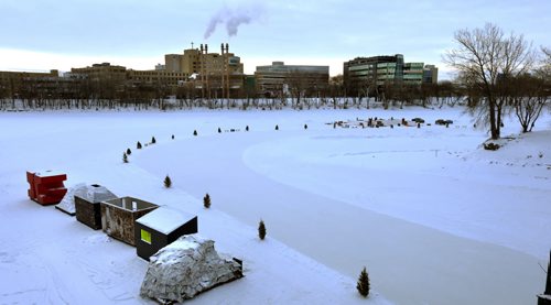 The skating rink on the Assiniboine River at The Forks and a portion of the the River Trail on the Red River officially opens Thursday morning.  Wayne Glowacki / Winnipeg Free Press Jan. 21 2016
