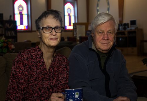 Karin Gordon and Tom Denton of Hospitality House Refugee Mission at their "church," Micah House, 1039 Main Street. 160121 - Thursday, January 21, 2016 -  MIKE DEAL / WINNIPEG FREE PRESS