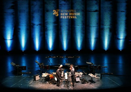 January 24, 2016 - 160124  -  Percussion quartet So Percussion perform three major works for unconventional instruments during the New Music Festival at the Centennial Concert Hall Sunday, January 24, 2016.  John Woods / Winnipeg Free Press