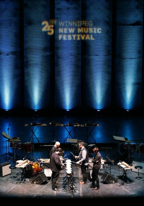 January 24, 2016 - 160124  -  Percussion quartet So Percussion perform three major works for unconventional instruments during the New Music Festival at the Centennial Concert Hall Sunday, January 24, 2016.  John Woods / Winnipeg Free Press