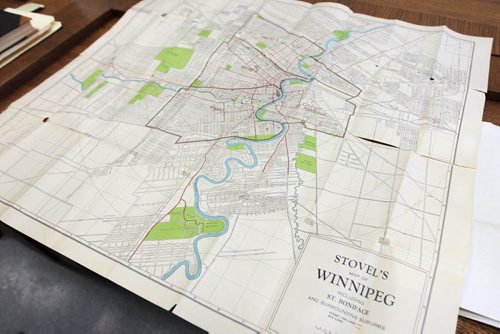 WINNIPEG, MB - Rooster Town docs from City Archives. This map is from 1935.  BORIS MINKEVICH / WINNIPEG FREE PRESS January 25, 2016
