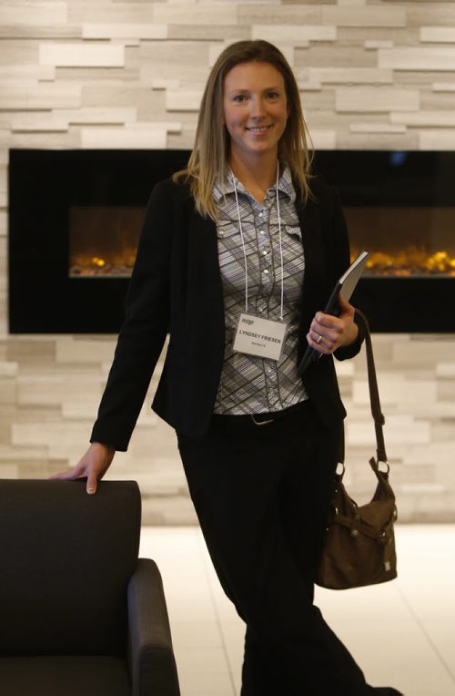 Finance    Lyndsey Friesen is a 27-year-old farmer from Wawanesa. She is, in many ways, the future of farming as the sector becomes increasingly high-tech. He is in Winnipeg attending the KAP annual conference in Winnipeg Wednesday.   Wayne Glowacki / Winnipeg Free Press Jan. 27 2016