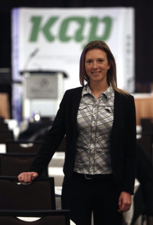 Finance    Lyndsey Friesen is a 27-year-old farmer from Wawanesa. She is, in many ways, the future of farming as the sector becomes increasingly high-tech. He is in Winnipeg attending the KAP annual conference in Winnipeg Wednesday.   Wayne Glowacki / Winnipeg Free Press Jan. 27 2016