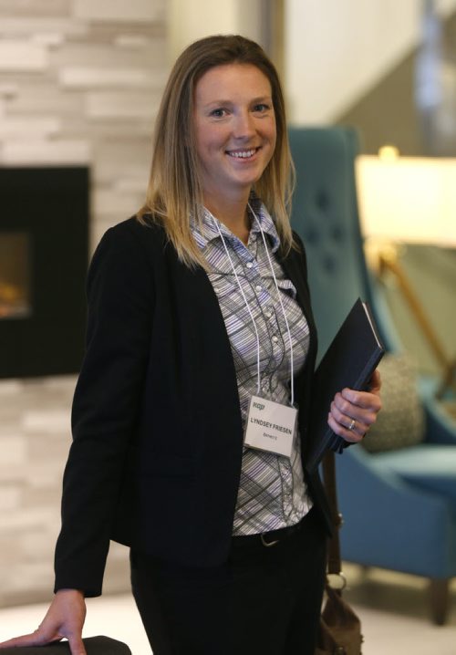 Finance    Lyndsey Friesen is a 27-year-old farmer from Wawanesa. She is, in many ways, the future of farming as the sector becomes increasingly high-tech. He is in Winnipeg attending the KAP annual conference in Winnipeg Wednesday.   Wayne Glowacki / Winnipeg Free Press Jan. 27 2016