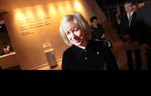 Hon. Kim Campbell at the Museum For Human RIghts Wednesday evening. See Ashley Prest story. Jauary 27, 2016 - (Phil Hossack / Winnipeg Free Press)