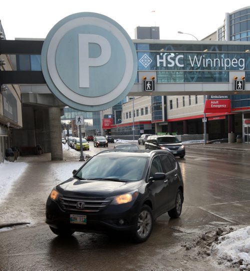 Entrance to the William multi-level parkade near the Heath Sciences Centre-See Larry Kusch Saturday Special story- Jan 29, 2016   (JOE BRYKSA / WINNIPEG FREE PRESS)