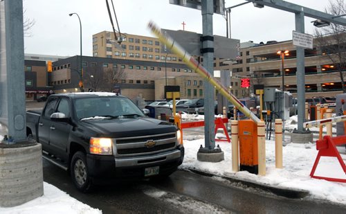 Entrance to the multi-level parkade near the St Boniface Hospital-See Larry Kusch Saturday Special story- Jan 29, 2016   (JOE BRYKSA / WINNIPEG FREE PRESS)