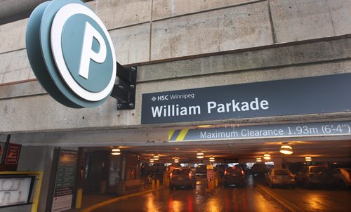 Entrance to the William multi-level parkade near the Heath Sciences Centre-See Larry Kusch Saturday Special story- Jan 29, 2016   (JOE BRYKSA / WINNIPEG FREE PRESS)