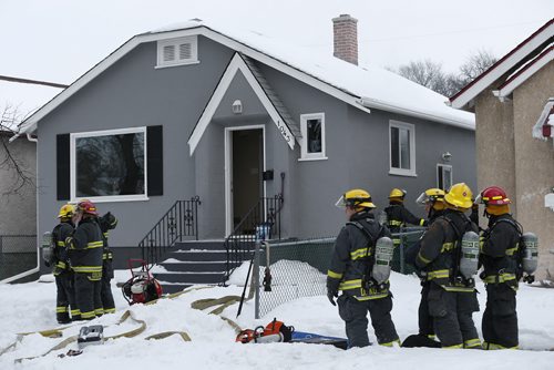 February 2, 2016 - 160202 -  Firefighters were called to a fire at 1043 Downing Tuesday, February 2, 2016. John Woods / Winnipeg Free Press