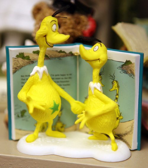 Providence University College, Otterburne, Mb. - Terry Kennedy, library director at Providence College has her office full of reading figurines. This is for an I Love to Read Month collectibles story - Feb. is I Love to Read Month and I'm profiling a few book-related collections - feature story will be Terry's collection of reading figurines. In her office at the library, she has bookshelves overflowing with 100s of figurines, ornaments and statuettes - all of which are reading a book or newspaper. In photo are a selection of some of her favourites. BORIS MINKEVICH / WINNIPEG FREE PRESS February 4, 2016