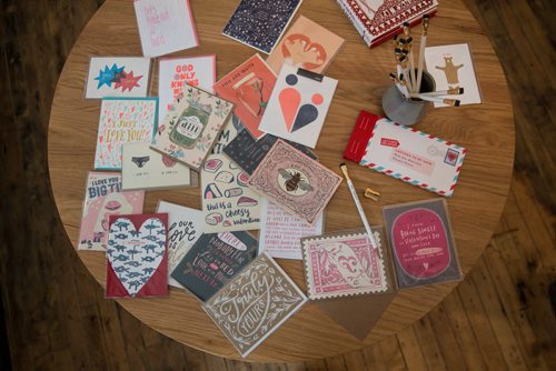 Tiny Feast, a boutique stationary story in the Exchange District, has many different kinds of valentine cards. 160204 - Thursday, February 4, 2016 -  MIKE DEAL / WINNIPEG FREE PRESS