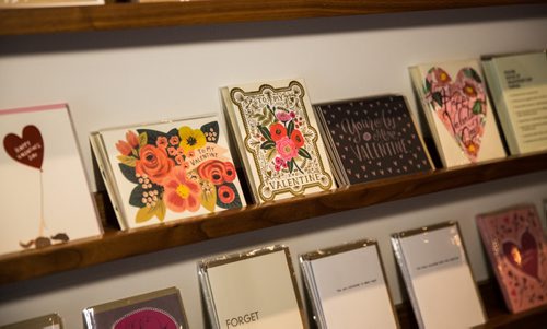 Tiny Feast, a boutique stationary story in the Exchange District, has many different kinds of valentine cards. 160204 - Thursday, February 4, 2016 -  MIKE DEAL / WINNIPEG FREE PRESS