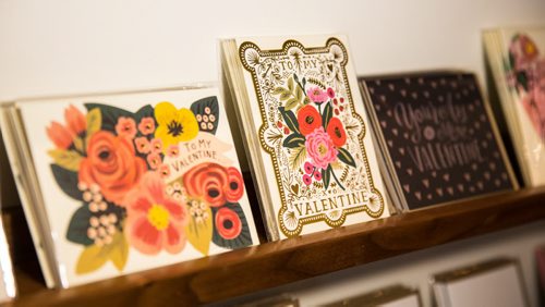 Tiny Feast, a boutique stationary story in the Exchange District, has many different kinds of valentine cards. 160204 - Thursday, February 4, 2016 -  MIKE DEAL / WINNIPEG FREE PRESS