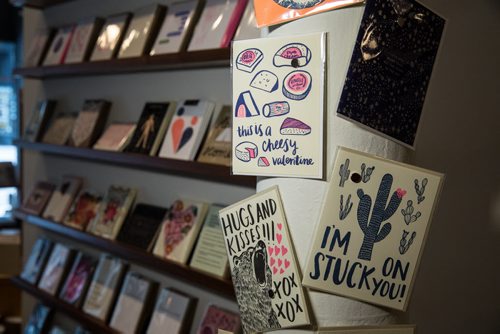 Tiny Feast, a boutique stationary story in the Exchange District, has many different kinds of valentine cards. 160204 - Thursday, February 4, 2016 -  MIKE DEAL / WINNIPEG FREE PRESS