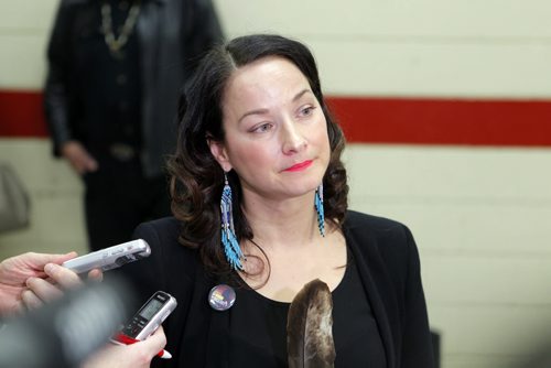 Nahanni Fontaine announced she will seek the nomination for NDP in St. Johns, a nomination left open with exit of Gord Mackintosh. She is a well known public figure and special adviser on aboriginal women's issues for the province. Event took place at Ralph Brown Community Centre, 460 Andrews St. BORIS MINKEVICH / WINNIPEG FREE PRESS February 5, 2016