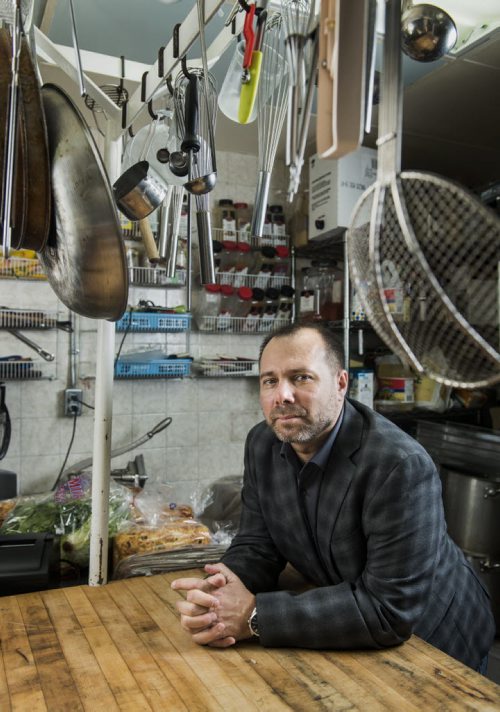 DAVID LIPNOWSKI / WINNIPEG FREE PRESS 160208  Bartley Kives in Tallest Poppy Kitchen Monday February 8, 2016.   For intro food column