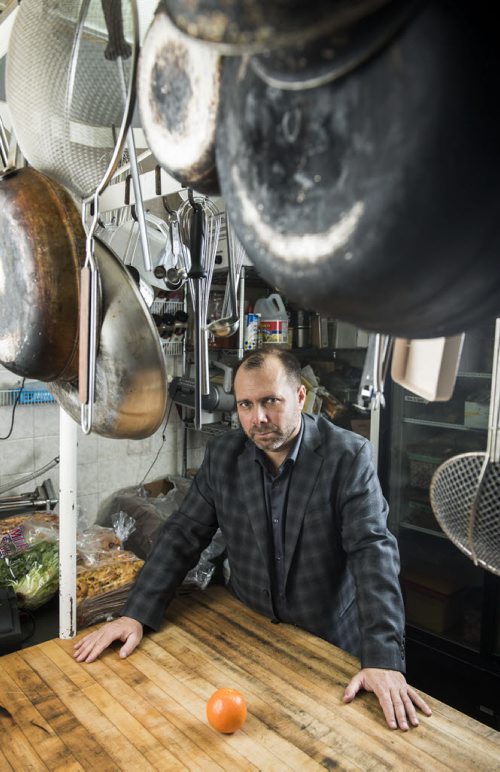 DAVID LIPNOWSKI / WINNIPEG FREE PRESS 160208  Bartley Kives in Tallest Poppy Kitchen Monday February 8, 2016.   For intro food column