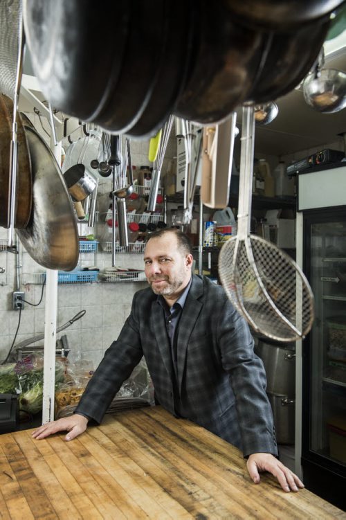 DAVID LIPNOWSKI / WINNIPEG FREE PRESS 160208  Bartley Kives in Tallest Poppy Kitchen Monday February 8, 2016.   For intro food column