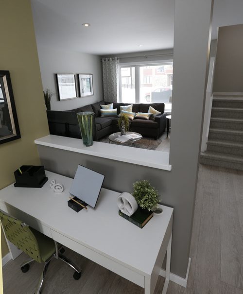 Homes. 601 Sage Creek Boulevard in Sage Creek. The view towards the living room.The Kensington Homes sales rep. is  Rene Giroux,  Todd Lewys story Wayne Glowacki / Winnipeg Free Press Feb.8 2016