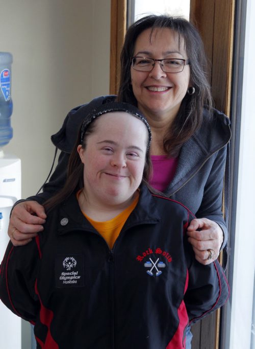 Philanthropy page. Pic of Niki Carr, bottom, and her mother Diane. Niki is an athlete with Special Olympics. BORIS MINKEVICH / WINNIPEG FREE PRESS February 10, 2016