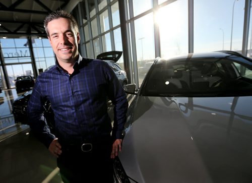 Brian Lowes, president of the Manitoba Motor Dealers Association, at Mercedes, for Murray McNeil, Friday, February 12, 2016. Last year was another record year for new car sales, with SUV's and Trucks leading the way. (TREVOR HAGAN/WINNIPEG FREE PRESS)