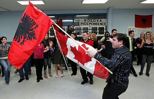BORIS MINKEVICH / WINNIPEG FREE PRESS  080217 Members of the Kosovo community celebrate the independence of Kosovo at Riverview Community Centre. Kosovo parliament proclaimed independence in defiance of Serbia and Russia Sunday.