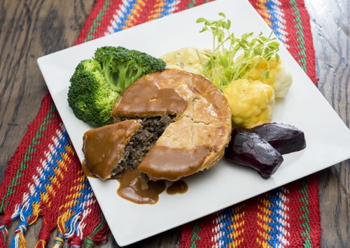DAVID LIPNOWSKI / WINNIPEG FREE PRESS 160208  49.8 INTERSECTION - Tourtière  Promenade Café  This is for an Intersection piece on tourtiere - timed for Festival... shots of each restaurant's take on the traditional French-Canadian dish...