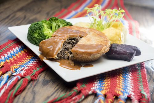 DAVID LIPNOWSKI / WINNIPEG FREE PRESS 160208  49.8 INTERSECTION - Tourtière  Promenade Café  This is for an Intersection piece on tourtiere - timed for Festival... shots of each restaurant's take on the traditional French-Canadian dish...