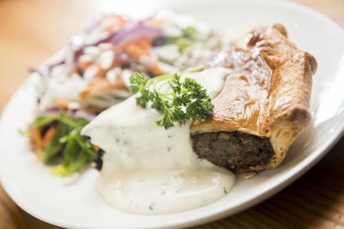 DAVID LIPNOWSKI / WINNIPEG FREE PRESS 160208  49.8 INTERSECTION - Tourtière  Stella's - 340 provencher blvd This is for an Intersection piece on tourtiere - timed for Festival... shots of each restaurant's take on the traditional French-Canadian dish...