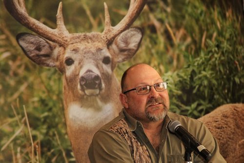 MIKE DEAL / WINNIPEG FREE PRESS Wayne Lytwyn's parents-in-law had a rifle bullet go through their bedroom window last fall in the middle of the night missing his mother-in-law by about two feet. The Manitoba Wildlife Federation is calling for a ban on spotlighting, a hunting technique, in populated areas of Manitoba.  160216 February 16, 2016