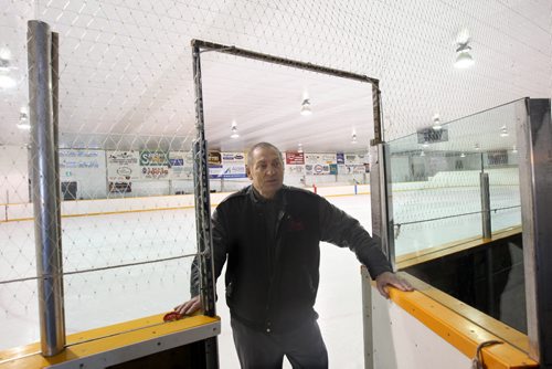 JOE BRYKSA / WINNIPEG FREE PRESS Manitou, Manitoba, Walter Mueller inside the Manitou Community Arena, February 16, 2016.( See Randy Turner rural hockey rinks 49.8 story)