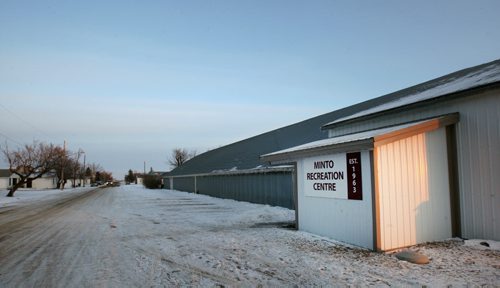 JOE BRYKSA / WINNIPEG FREE PRESS Minto, Manitoba, Outside the Minto, Manitoba arena, February 16, 2016.( See Randy Turner rural hockey rinks 49.8 story)