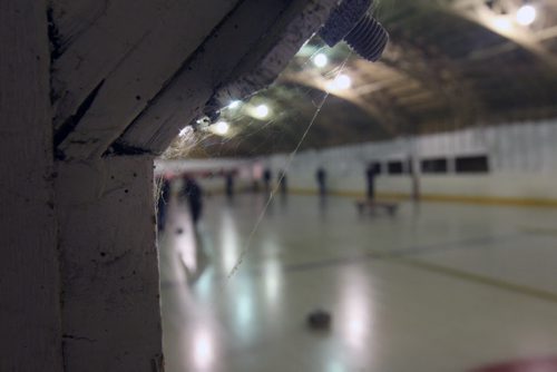JOE BRYKSA / WINNIPEG FREE PRESSLenore, Manitoba, Cob webs in rink February 16, 2016.( See Randy Turner rural hockey rinks 49.8 story)
