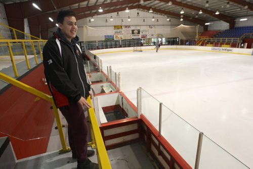 OE BRYKSA / WINNIPEG FREE PRESSWaywayseecappo First Nation, Waywayseecappo Wolverines  local talent Dylan Tanner stands in rink where he did when he was a kid dreaming to play on team, February 16, 2016.( See Randy Turner rural hockey rinks 49.8 story)