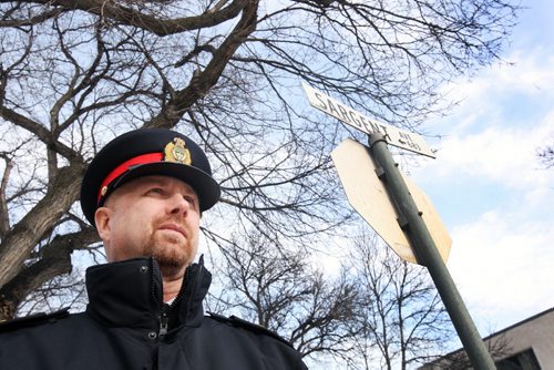 ¬JOE BRYKSA / WINNIPEG FREE PRESSInspector Kelly Dennison of sexual exploitation unit of the Winnipeg Police Service. He stands on Sargent Ave in Winnipeg- He spoke on issue of underage street sex trade workers and how they appear to be disappearing into the online prostitution world. February 18, 2016. ( See Gordon Sinclair Saturday column)