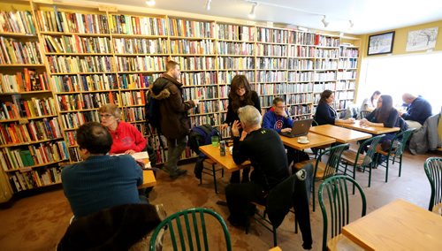 TREVOR HAGAN / WINNIPEG FREE PRESS Bill Fugler owns the Neighbourhood Book Store & Café, Saturday, February 20, 2016. For THIS CITY - Dave Sanderson