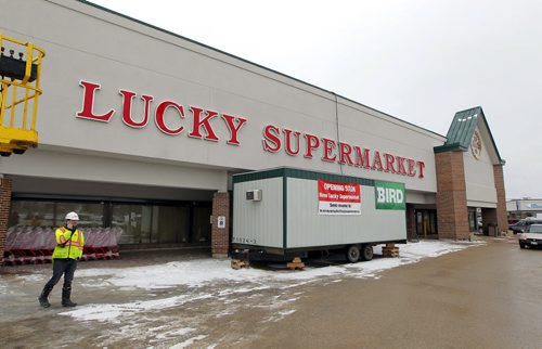 BORIS MINKEVICH / WINNIPEG FREE PRESS A former IGA store on Jefferson Avenue which is being converted into a Lucky Supermarket. It will be the Asian good and grocery store chains second outlet in Winnipeg. Exterior shot of the store. SECTION: Business/McNeill. Photo taken February 22, 2016