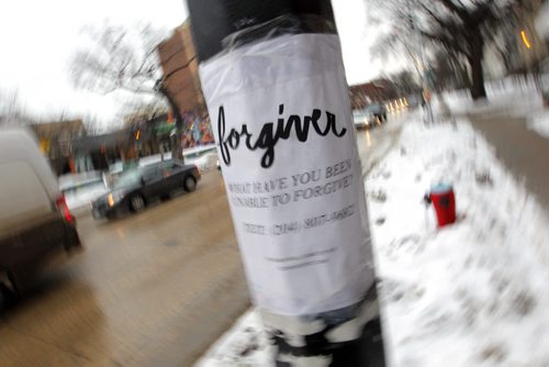 BORIS MINKEVICH / WINNIPEG FREE PRESS To illustrate a story on a local band's interesting marketing technique. Band is called Yes We Mystic. Photo taken February 22, 2016 at River and Osborne on a pole.