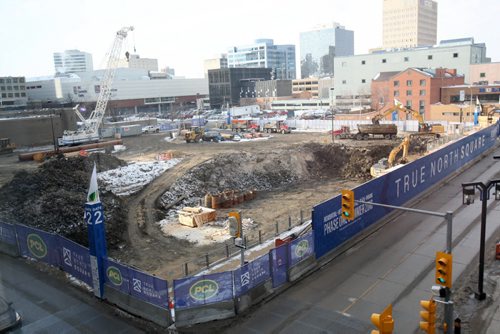 JOE BRYKSA / WINNIPEG FREE PRESS  True North Square development underway in downtown Winnipeg, February 24, 2016.( See Murray McNeil story)