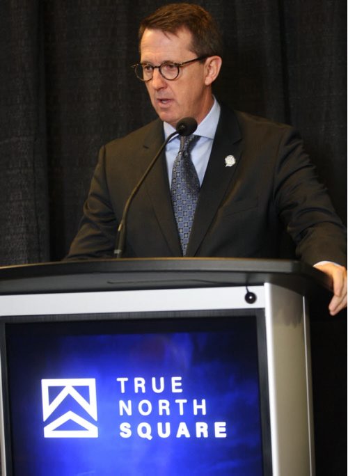 JOE BRYKSA / WINNIPEG FREE PRESS  Mark Chipman- Chairman True North Sports and Entertainment at True North Square news conference in MTS Centre, February 24, 2016.( See Murray McNeil story)