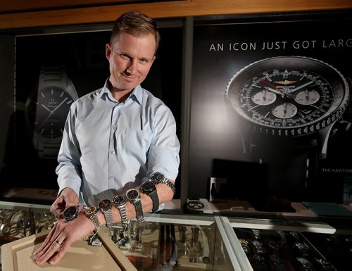 TREVOR HAGAN / WINNIPEG FREE PRESS Jeremy Epp, owner of Independent Jewellers, is starting a high-end watch leasing business, called Luxit, which he claims is the first of its kind in the world, Thursday, February 25, 2016. for Martin Cash