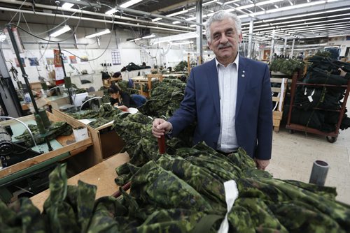 JOHN WOODS / WINNIPEG FREE PRESS On Monday, February 29, 2016 Albert El Tassi, owner of Peerless Garments, says they need more sewing machine operators and will be approaching the two senior levels of government seeking help in staging a recruitment drive in Mexico. Peerless manufactures parkas, rainwear and other specialty outwear for the military and police.