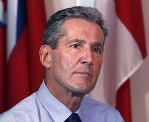 WAYNE GLOWACKI / WINNIPEG FREE PRESS 
    Opposition Leader Brian Pallister announces Tuesday his plan for energy efficiency and returning Manitoba to its position as a green leader. Larry Kusch March 1 2016