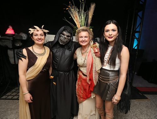 JASON HALSTEAD / WINNIPEG FREE PRESS  L-R: WAG director of development Judy Slivinski, actor Mike Seccombe, and organizing committee members Rhonda Kennedy Rogers and Tiffany Humble at Art & Soul: Clash Of The Titans, the annual themed party event at the Winnipeg Art Gallery (WAG) on Feb. 20, 2016. All funds raised benefit the WAG. The event, themed around the current exhibit Olympus: The Greco-Roman Collections of Berlin, featured entertainment by Memetic DJs f(eaturing Nathan Zahn & Brent Produniuk), DJ Co-op, DJ Hunnicutt and the Lytics featuring DJ Zuki. (See Social Page)