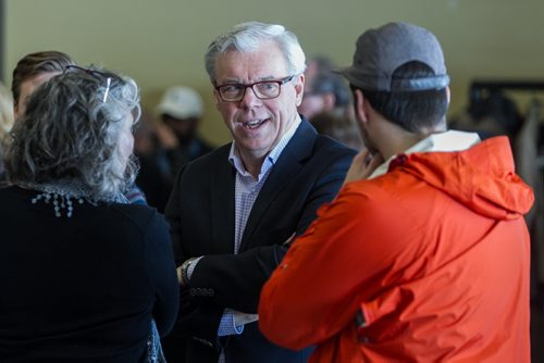 MIKE DEAL / WINNIPEG FREE PRESS Premier Greg Selinger during his NDP nomination meeting for the St. Boniface riding at the Norwood Community Centre Sunday afternoon. 160306 - Sunday, March 06, 2016