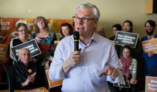 MIKE DEAL / WINNIPEG FREE PRESS Premier Greg Selinger during his NDP nomination meeting for the St. Boniface riding at the Norwood Community Centre Sunday afternoon. 160306 - Sunday, March 06, 2016