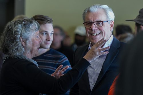 MIKE DEAL / WINNIPEG FREE PRESS Premier Greg Selinger during his NDP nomination meeting for the St. Boniface riding at the Norwood Community Centre Sunday afternoon. 160306 - Sunday, March 06, 2016