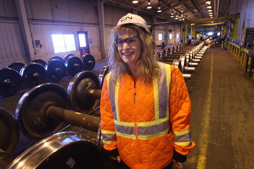 JOE BRYKSA / WINNIPEG FREE PRESS  Heather Lamb works for CN Rail is the Director of Transcona Shops, March 07, 2016.(See Jen Zoratti column)